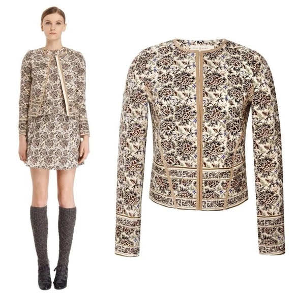 NWOT Tory Burch silk and Cotton Floral blazer size 6 - Picture 3 of 13